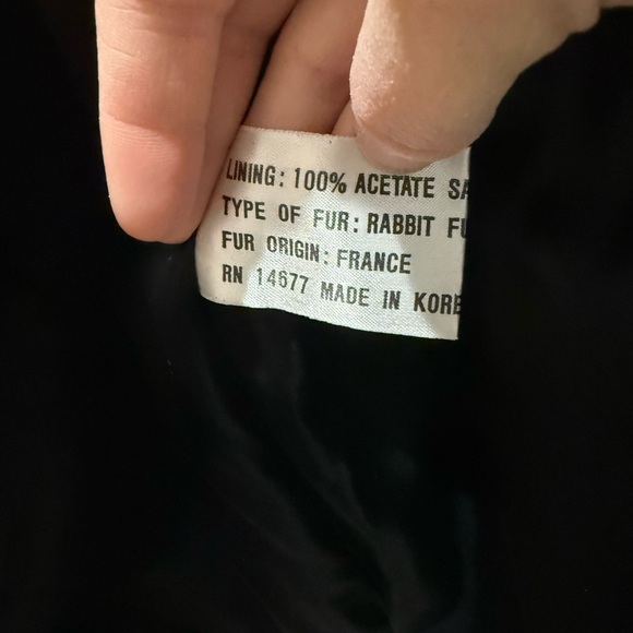 Vintage authentic rabbit fur Jacket from France lady Spencer size medium - Picture 4 of 4